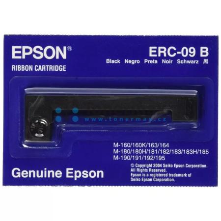Epson ERC-09 B, ERC-09B, C43S015354 barvící páska originální pro tiskárny Epson M-160, M-160K, M-163, M-164, M-180, M-180H, M-181, M-182, M-183, M-183H, M-185, M-190, M-190G, M-191, M-192, M-192G, M-195