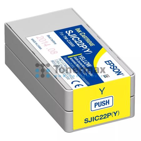 Epson SJIC22P(Y), C33S020604, originální cartridge pro tiskárny Epson ColorWorks C3500, TM-C3500