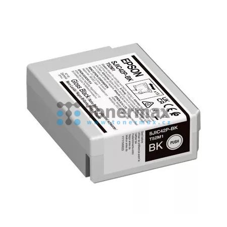 Epson SJIC42P-BK, T52M1, C13T52M140, originální cartridge pro tiskárny Epson ColorWorks C4000e, ColorWorks C4000e (BK)