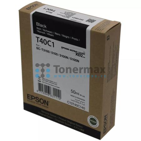 Epson T40C1, C13T40C140 (XD2), originální cartridge pro tiskárny Epson SC-T2100, SureColor SC-T2100, SC-T2100N, SureColor SC-T2100N, SC-T3100, SureColor SC-T3100, SC-T3100M, SC-T3100N, SureColor SC-T3100N, SC-T5100, SureColor SC-T5100, SC-T5100M, SureColo