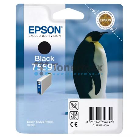 Epson T5591, C13T55914010, originální cartridge pro tiskárny Epson Stylus Photo RX700