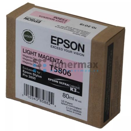 Epson T5806, C13T580600, originální cartridge pro tiskárny Epson Stylus Pro 3800