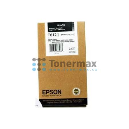 Epson T6121, C13T612100, originální cartridge pro tiskárny Epson Stylus Pro 7400, Stylus Pro 7450 Photo Black, Stylus Pro 9400 Photo Black, Stylus Pro 9450 Photo Black