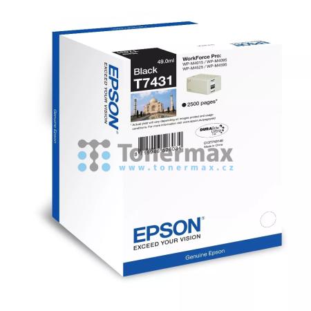 Epson T7431, C13T74314010, originální cartridge pro tiskárny Epson WP-M4015, WorkForce Pro WP-M4015, WP-M4015DN, WorkForce Pro WP-M4015DN, WP-M4095, WorkForce Pro WP-M4095, WP-M4095DN, WorkForce Pro WP-M4095DN, WP-M4525, WorkForce Pro WP-M4525, WP-M4525DN