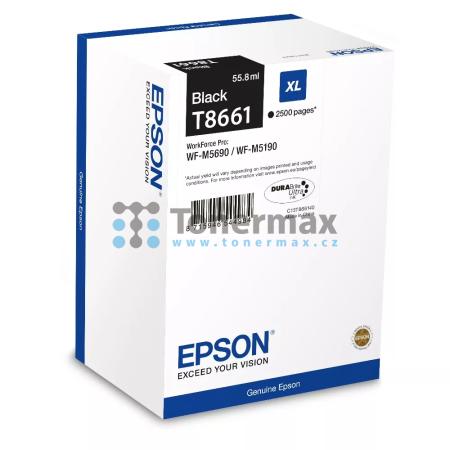 Epson T8661, C13T866140 (XL), originální cartridge pro tiskárny Epson WorkForce Pro WF-M5190, WorkForce Pro WF-M5190DW, WorkForce Pro WF-M5690, WorkForce Pro WF-M5690DWF