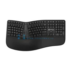 Ergonomická klávesnice Powerton Ergo Lana WPK500E, drátová, USB, CZ/SK, černá