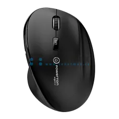 Ergonomická myš Powerton Ergo Cloe WPM10E, bezdrátová, 1600 DPI, USB, černá