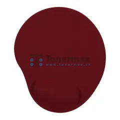 Ergonomická podložka pod myš a zápěstí Powerton gelová - vínově červená