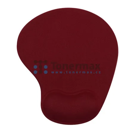 Ergonomická podložka pod myš a zápěstí Powerton mini gelová - vínově červená