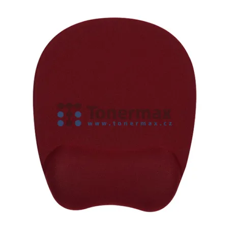 Ergonomická podložka pod myš a zápěstí Powerton pěnová - vínově červená
