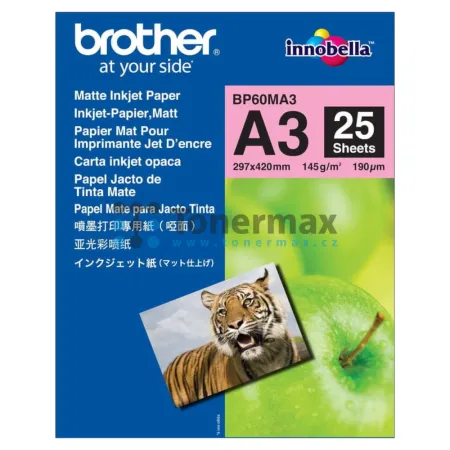 Fotopapír Brother Photo Matt Paper BP60MA3, A3, matný, 145 g/m2, 25 ks