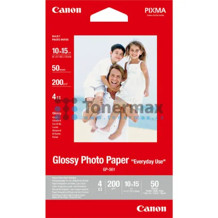 Fotopapír Canon Glossy Photo Paper GP-501, 10x15 cm, lesklý, 200 g/m2, 50 ks