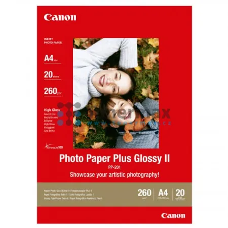 Fotopapír Canon Photo Paper Plus Glossy PP-201 A4, lesklý, 260 g/m2, 20 ks