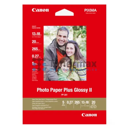 Fotopapír Canon Photo Paper Plus Glossy PP‑201, 13x18 cm, lesklý, 265 g/m2, 20 ks