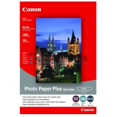 Fotopapír Canon Photo Paper Plus Semi-Glossy SG‑201, 10x15 cm, pololesklý, 270 g/m2, 50 ks