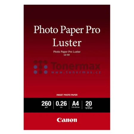 Fotopapír Canon Photo Paper Pro Luster LU-101, A4, lesklý, 260 g/m2, 20 ks