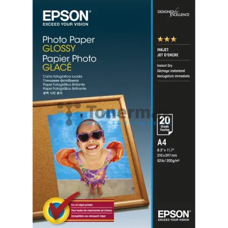 Fotopapír Epson Photo Paper C13S042538, A4, lesklý, 200 g/m2, 20 ks