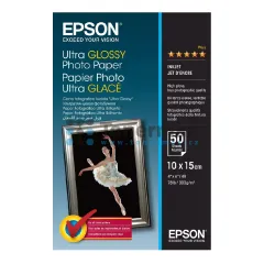 Fotopapír Epson Ultra Glossy Photo Paper C13S041943, 10x15 cm, lesklý, 300 g/m2, 50 ks