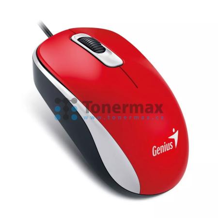 GENIUS DX-110, optická myš drátová, 1000 dpi, USB, červená
