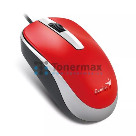 GENIUS DX-120, optická myš drátová, 1200 dpi, USB, červená