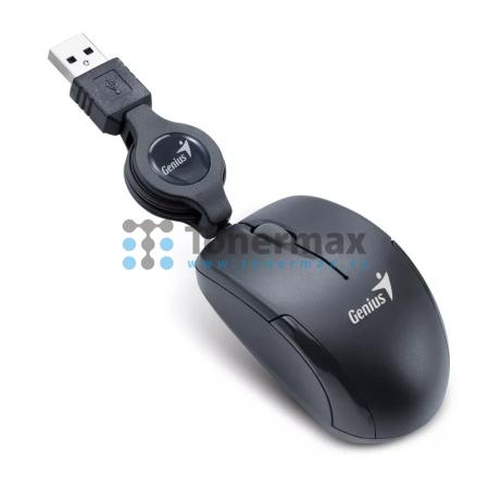 GENIUS MicroTraveler V2, optická myš drátová, 1200 dpi, USB, černá