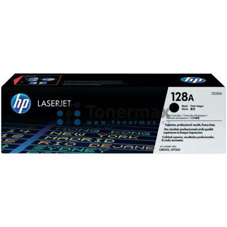 HP 128A, HP CE320A, originální toner pro tiskárny HP LaserJet CP1525n color, LaserJet Pro CP1525n, LaserJet CP1525nw color, LaserJet Pro CP1525nw, LaserJet Pro CM1415 Color MFP, LaserJet Pro CM1415, LaserJet Pro CM1415fn Color MFP, LaserJet Pro CM1415fn,