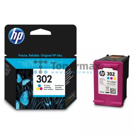 HP 302, HP F6U65AE, originální cartridge pro tiskárny HP Deskjet 1110, Deskjet 2130, Deskjet 3630, Deskjet 3639, ENVY 4520, Officejet 3830, Officejet 4650, Officejet 5220, Officejet 5230, Officejet 5232