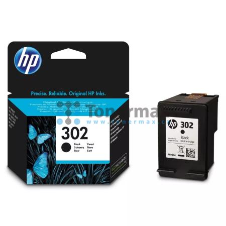 HP 302, HP F6U66AE, originální cartridge pro tiskárny HP Deskjet 1110, Deskjet 2130, Deskjet 3630, Deskjet 3639, ENVY 4520, Officejet 3830, Officejet 4650, Officejet 5220, Officejet 5230, Officejet 5232