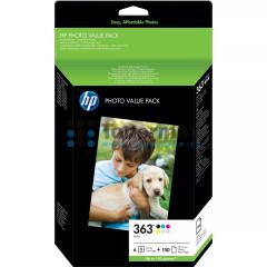 HP 363, HP Q7966EE + 150 listů 10 x 15 cm HP 363, HP Q7966EE + 150 listů 10 x 15 cm