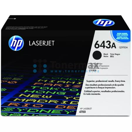 HP 643A, HP Q5950A, originální toner pro tiskárny HP Color LaserJet 4700, Color LaserJet 4700dn, Color LaserJet 4700dtn, Color LaserJet 4700n, Color LaserJet 4700ph+