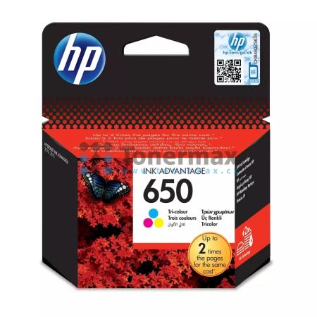 HP 650, HP CZ102AE, originální cartridge pro tiskárny HP Deskjet Ink Advantage 1015, Deskjet Ink Advantage 1515, Deskjet Ink Advantage 1516, Deskjet Ink Advantage 2510, Deskjet Ink Advantage 2515, Deskjet Ink Advantage 2516, Deskjet Ink Advantage 2545, De
