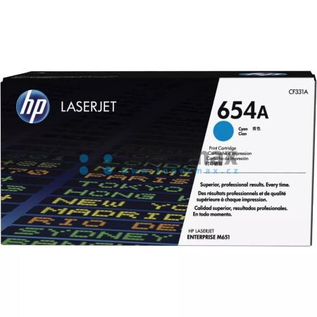 HP 654A, HP CF331A, originální toner pro tiskárny HP Color LaserJet Enterprise M651, Color LaserJet Enterprise M651dn, Color LaserJet Enterprise M651n, Color LaserJet Enterprise M651xh