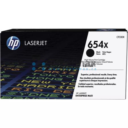 HP 654X, HP CF330X, originální toner pro tiskárny HP Color LaserJet Enterprise M651, Color LaserJet Enterprise M651dn, Color LaserJet Enterprise M651n, Color LaserJet Enterprise M651xh