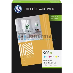 HP 903XL, HP 1CC20AE, Value Pack + 75 listů A4