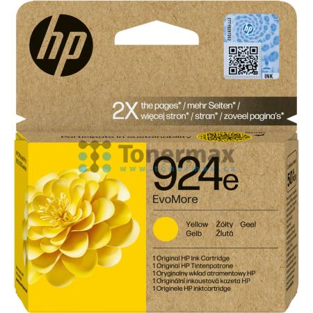 HP 924e, HP 4K0U9NE, originální cartridge pro tiskárny HP OfficeJet Pro 8122e, OfficeJet Pro 8124e, OfficeJet Pro 8125e, OfficeJet Pro 8132e, OfficeJet Pro 8134e, OfficeJet Pro 8135e