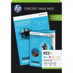 HP 953XL, HP 1CC21AE, Value Pack + 75 listů A4 HP 953XL, HP 1CC21AE, Value Pack + 75 listů A4