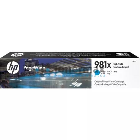 HP 981X, HP L0R09A, originální cartridge pro tiskárny HP PageWide Enterprise Color 556, PageWide Enterprise Color 556dn, PageWide Enterprise Color 556xh, PageWide Enterprise Color Flow MFP 586, PageWide Enterprise Color Flow MFP 586z, PageWide Enterprise