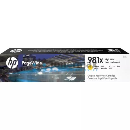 HP 981X, HP L0R11A, originální cartridge pro tiskárny HP PageWide Enterprise Color 556, PageWide Enterprise Color 556dn, PageWide Enterprise Color 556xh, PageWide Enterprise Color Flow MFP 586, PageWide Enterprise Color Flow MFP 586z, PageWide Enterprise