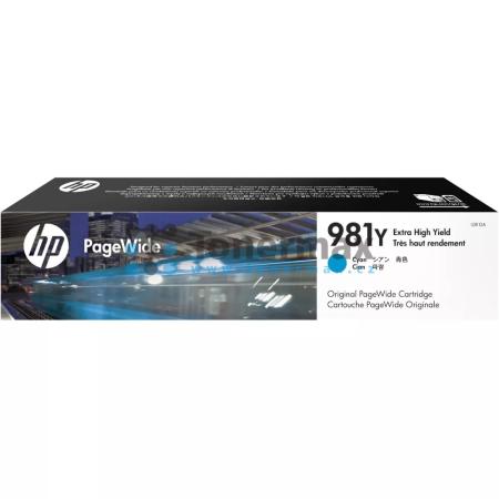HP 981Y, HP L0R13A, originální cartridge pro tiskárny HP PageWide Enterprise Color 556, PageWide Enterprise Color 556dn, PageWide Enterprise Color 556xh, PageWide Enterprise Color Flow MFP 586, PageWide Enterprise Color Flow MFP 586z, PageWide Enterprise