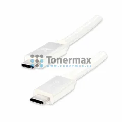 Kabel Logo USB-C na USB-C 3.2 Gen 1, 5 Gb/s, 1 m, bílý