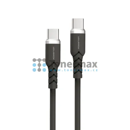 Kabel Powerton Energy Dark Edition USB-C na USB-C, 100 W, 1 m, černý Kabel Powerton Energy Dark Edition USB-C na USB-C, 100 W, 1 m, černý