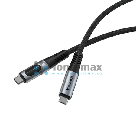 Kabel Verbatim 31848 USB-C na USB-C, 100W, 1.2 m, černý