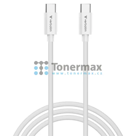 Kabel Verbatim Essentials USB-C na USB-C, 100 W, 3 m, bílý Kabel Verbatim Essentials USB-C na USB-C, 100 W, 3 m, bílý