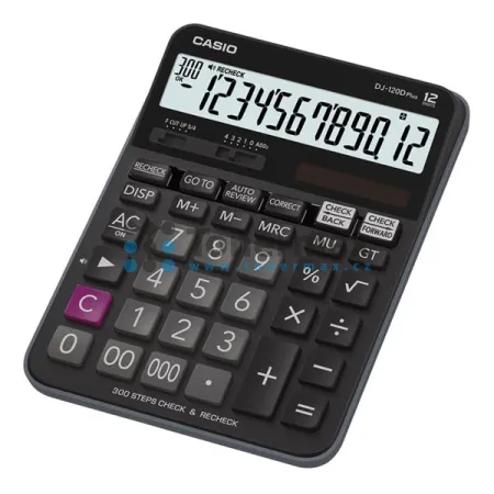 Kalkulačka Casio DJ 120 D PLUS, černá