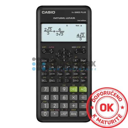Kalkulačka Casio FX 350 ES PLUS 2E, černá