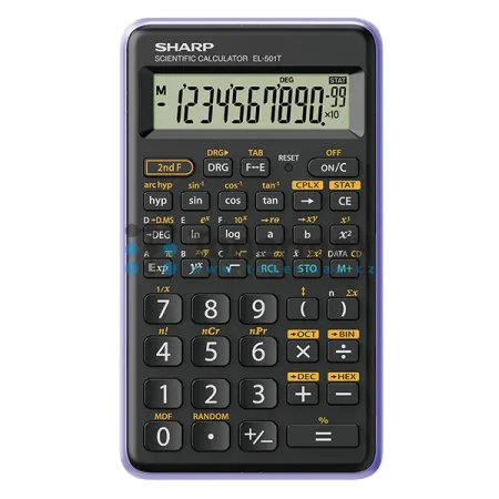 Kalkulačka Sharp EL-501TVL, černo-fialová