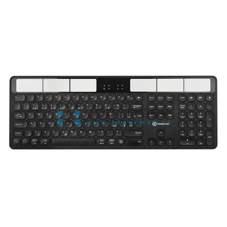 Klávesnice Powerton Life SolarSlim WPKBSS-B, bezdrátová, Bluetooth, CZ/SK, černá