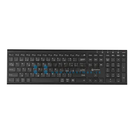 Klávesnice Powerton Life UltraSlim WPKBUS-B, bezdrátová, Bluetooth, CZ/SK, černá