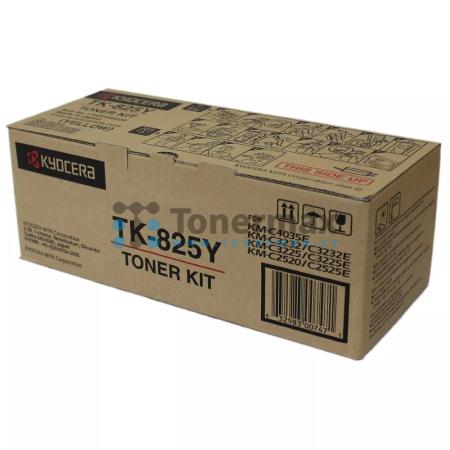 Kyocera TK-825Y, TK825Y, originální toner pro tiskárny Kyocera KM-C2520, KM-C2525E, KM-C3225, KM-C3232, KM-C3232E, KM-C4035E