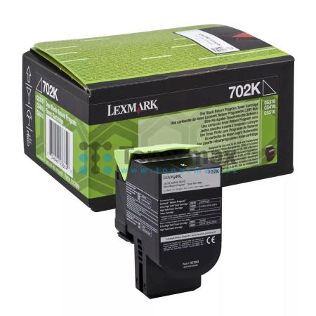 Lexmark 702K, 70C20K0, Return Program, originální toner pro tiskárny Lexmark CS310dn, CS310n, CS410dn, CS410dtn, CS410n, CS510de, CS510dte